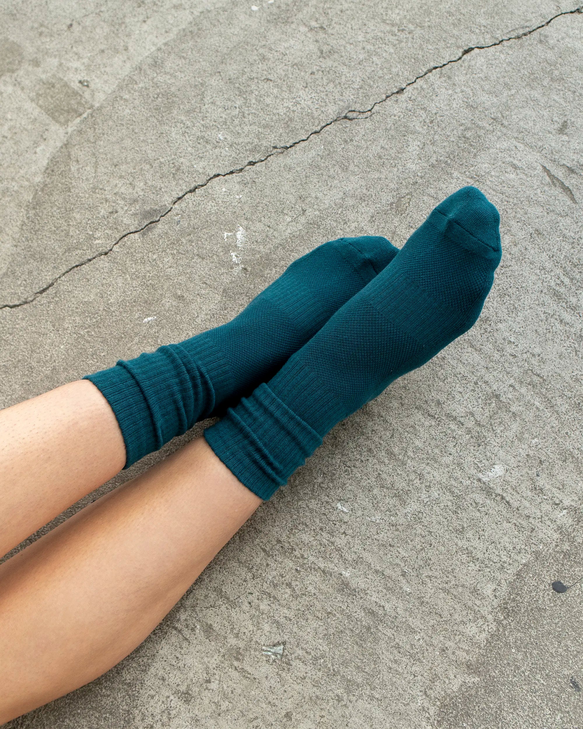 Wanderlust Socks in Night Swim