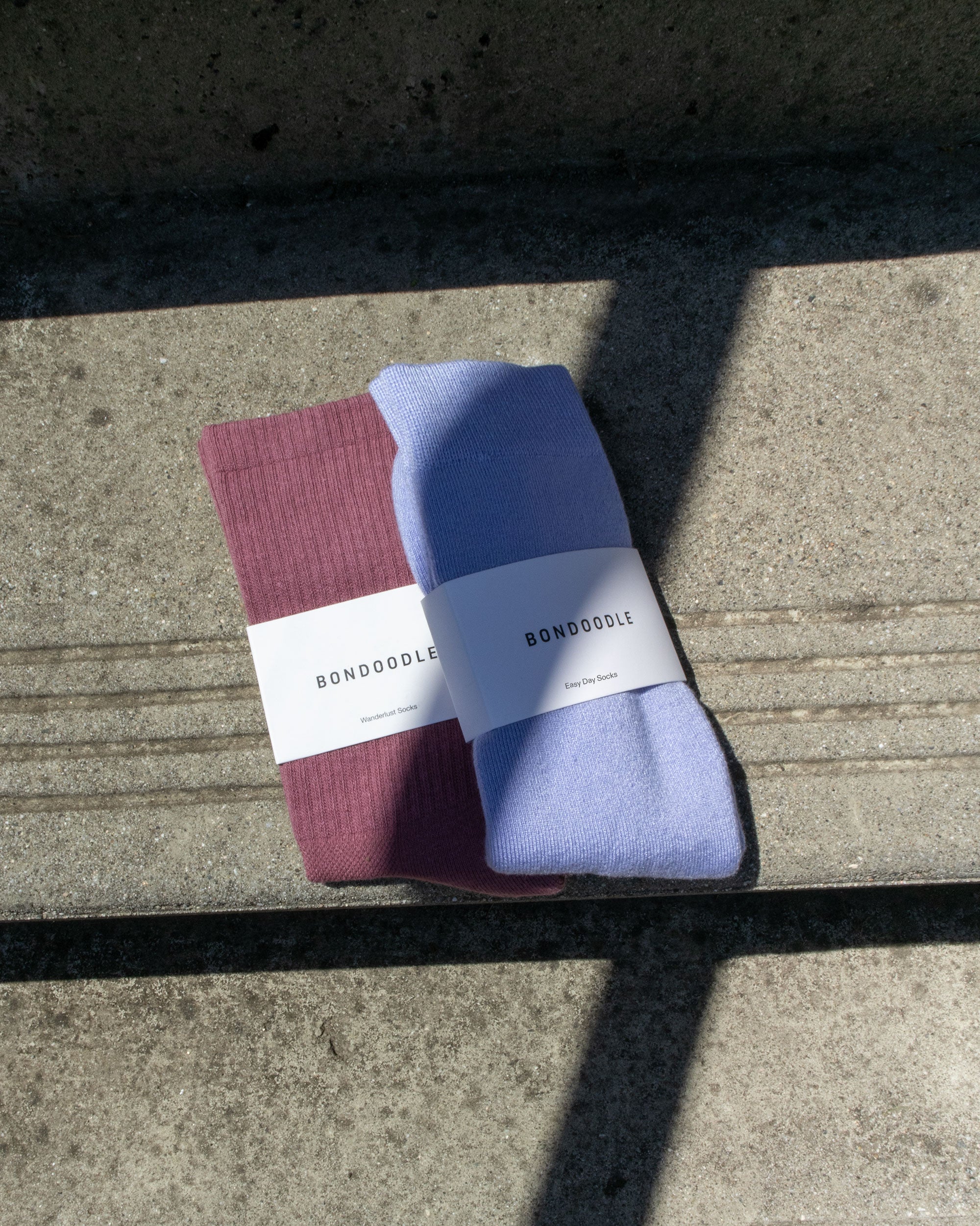 Chaussettes Wanderlust Crew en Rosé