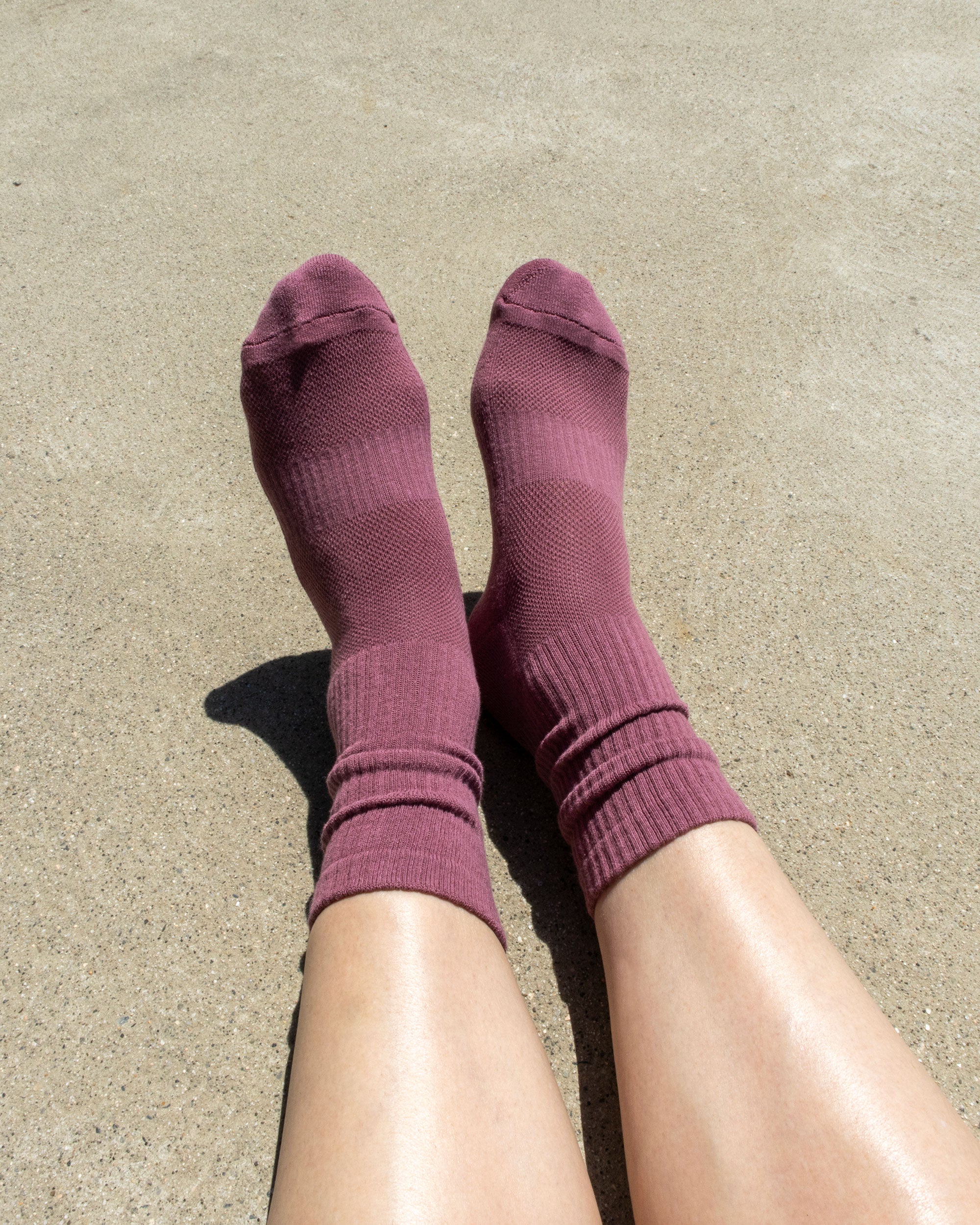 Wanderlust Socks in Dusty Mulberry