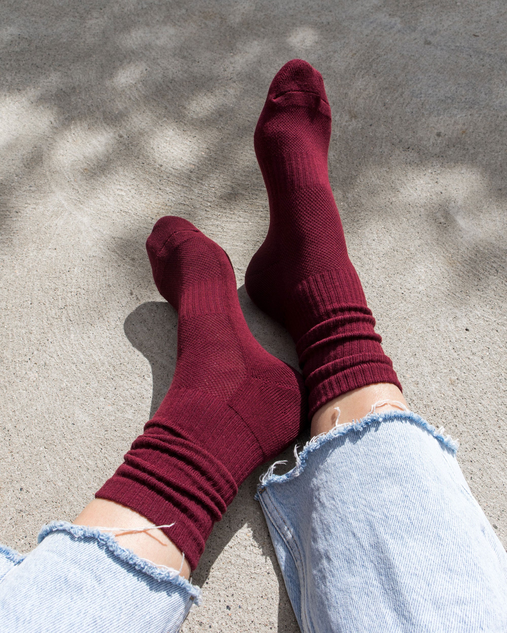 Chaussettes Wanderlust Crew en bleu marine
