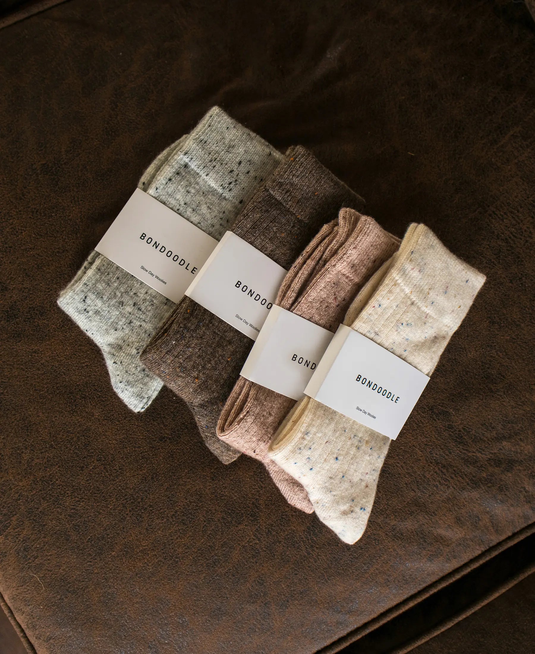 Merino Wool Socks on a brown background