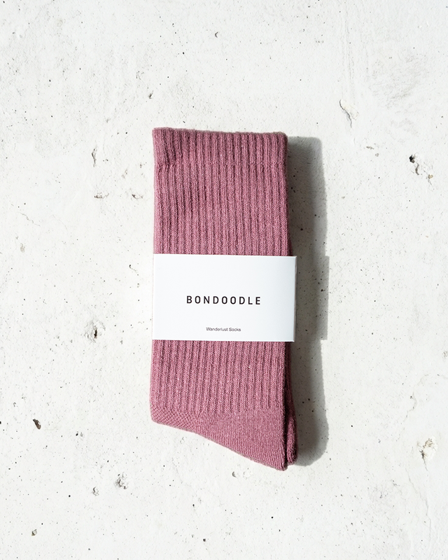Wanderlust Socks in Dusty Mulberry