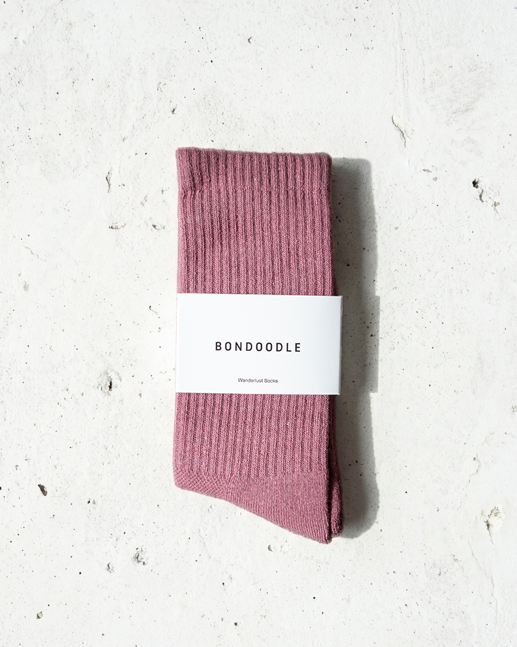 Wanderlust Socks in Dusty Mulberry
