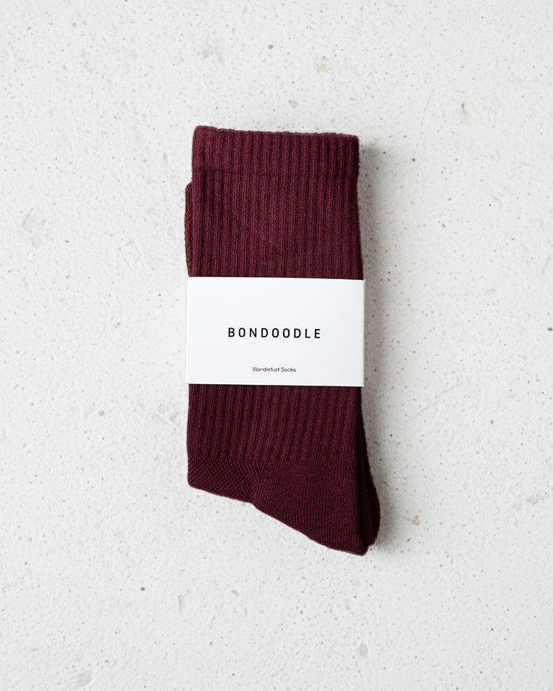 Wanderlust Socks in Port