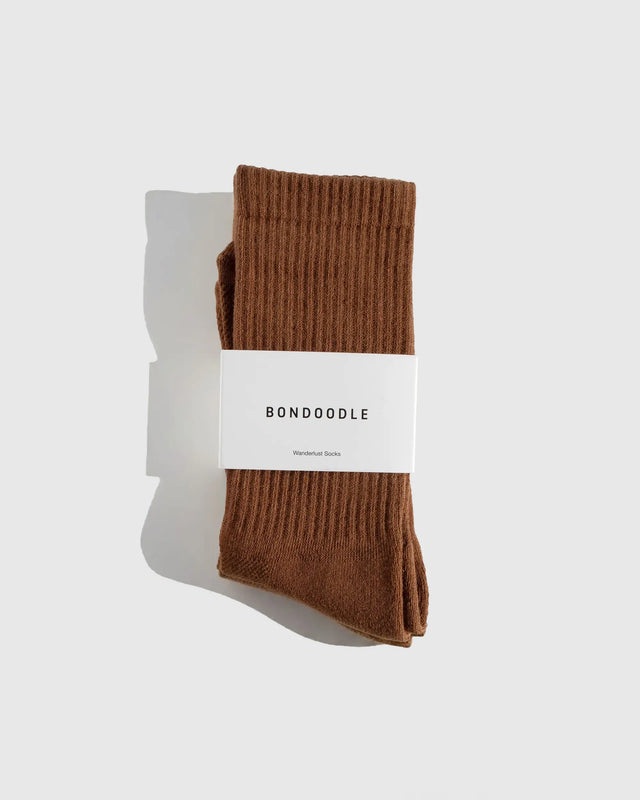 Wanderlust Socks in Latte