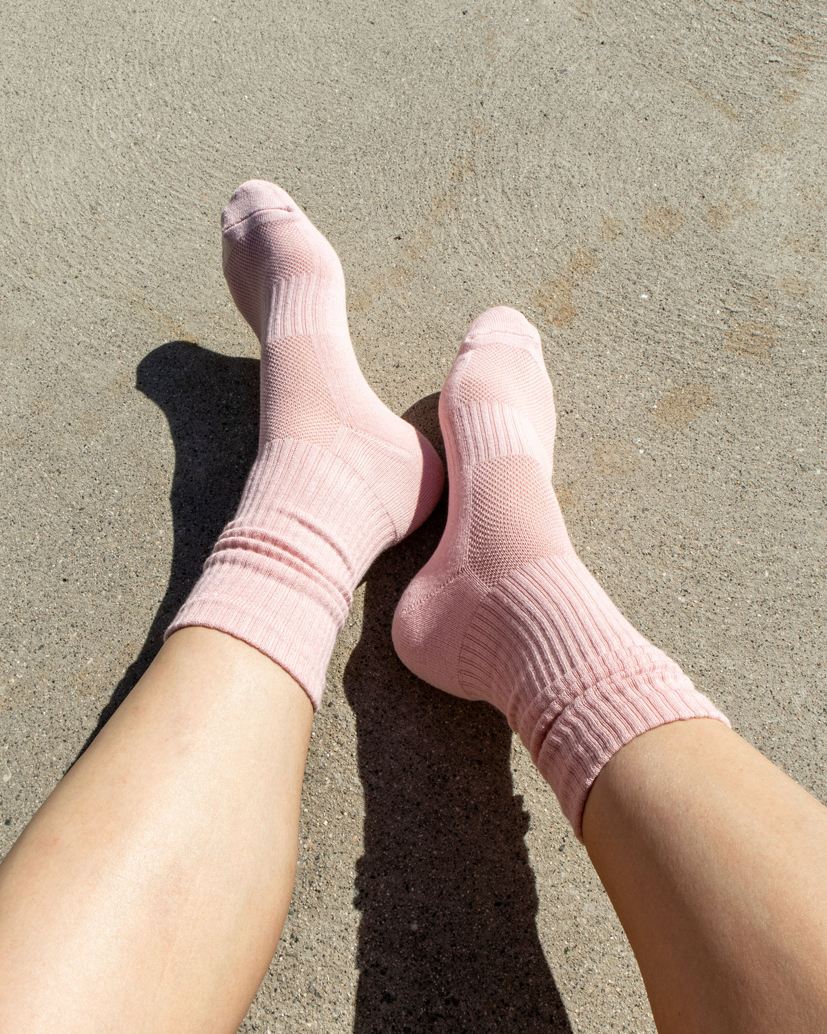 Wanderlust Socks in Pink Clay
