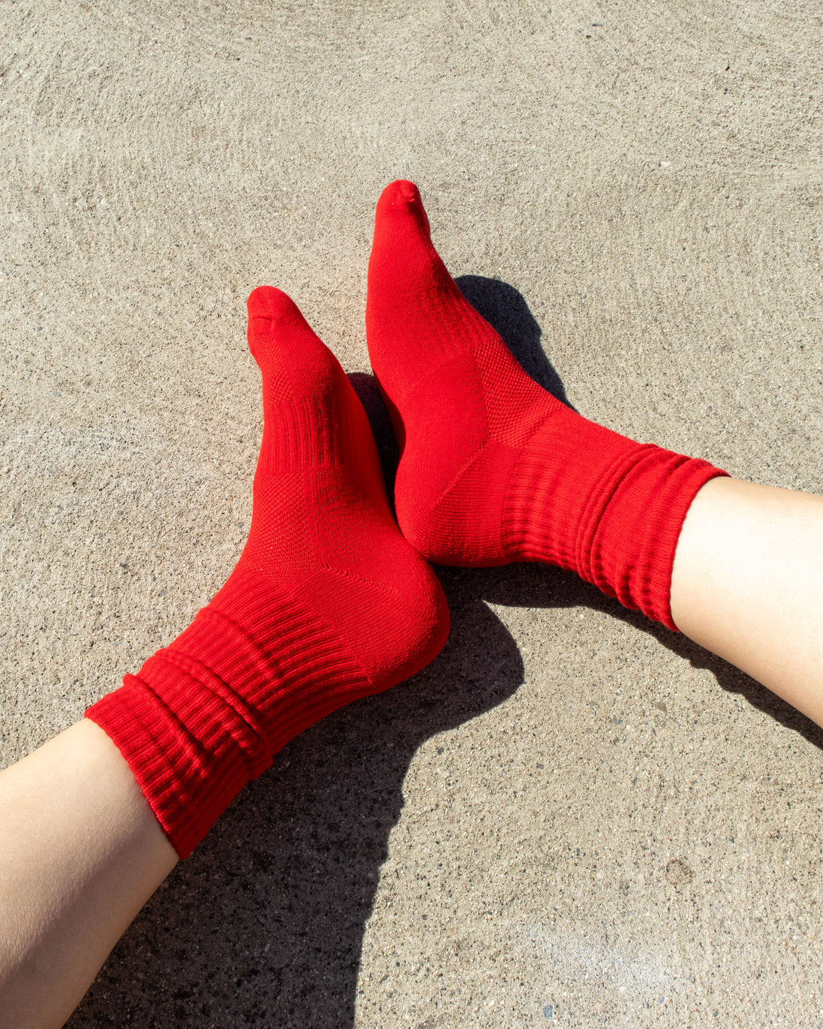 Wanderlust Socks in Cherrybomb