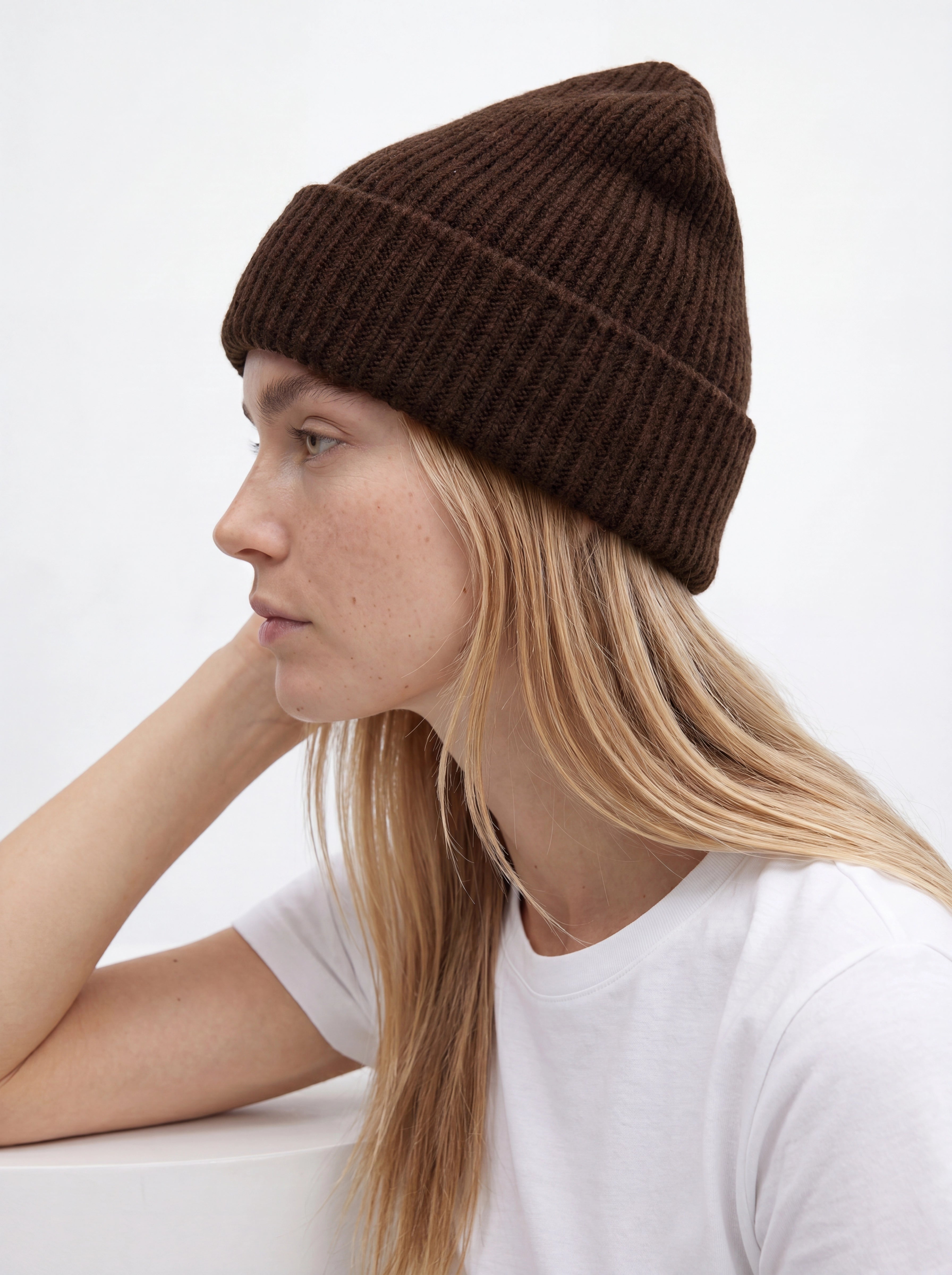 Colfax Merino Beanie in Chocolate