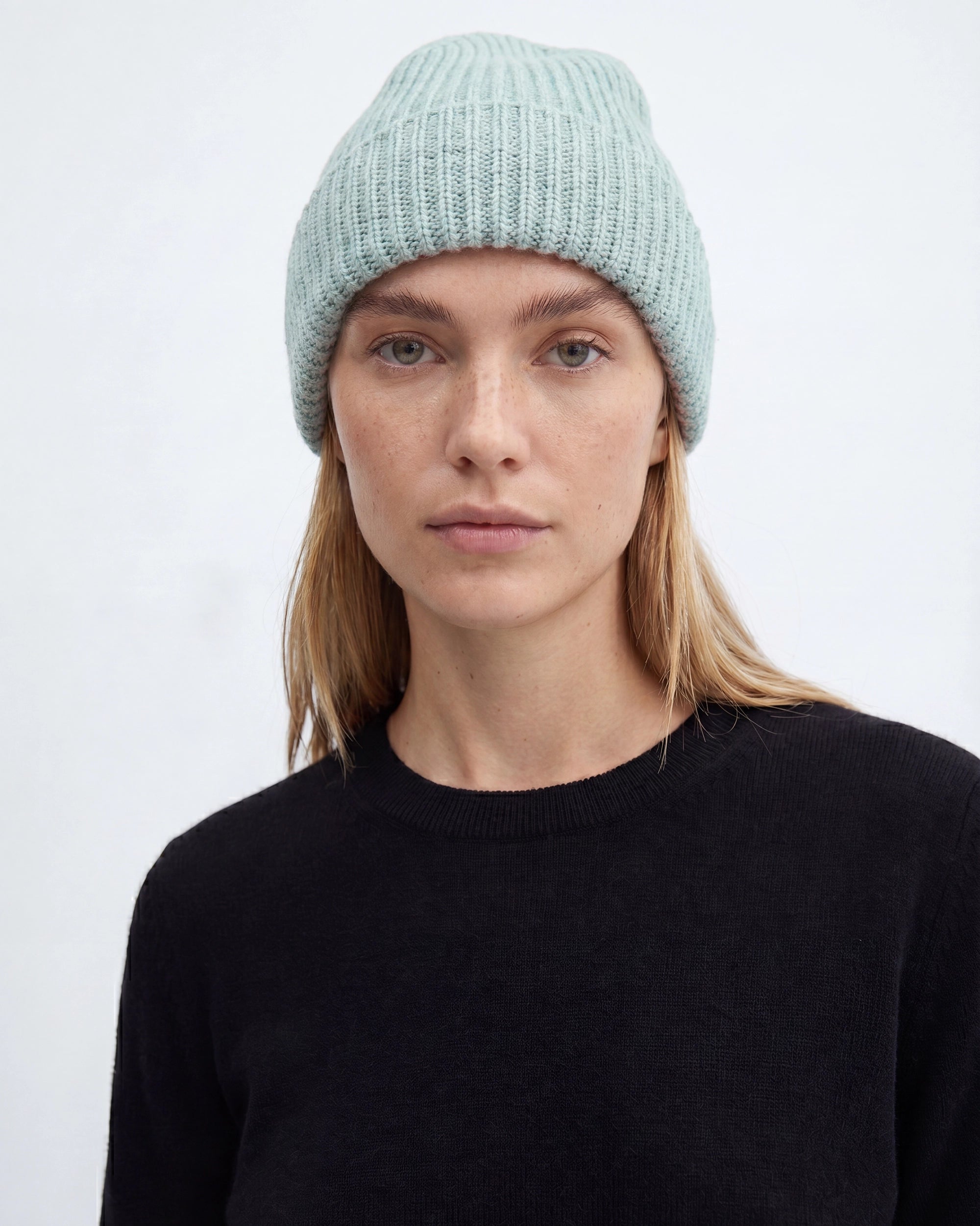 Bonnet Colfax en laine mérinos couleur crème