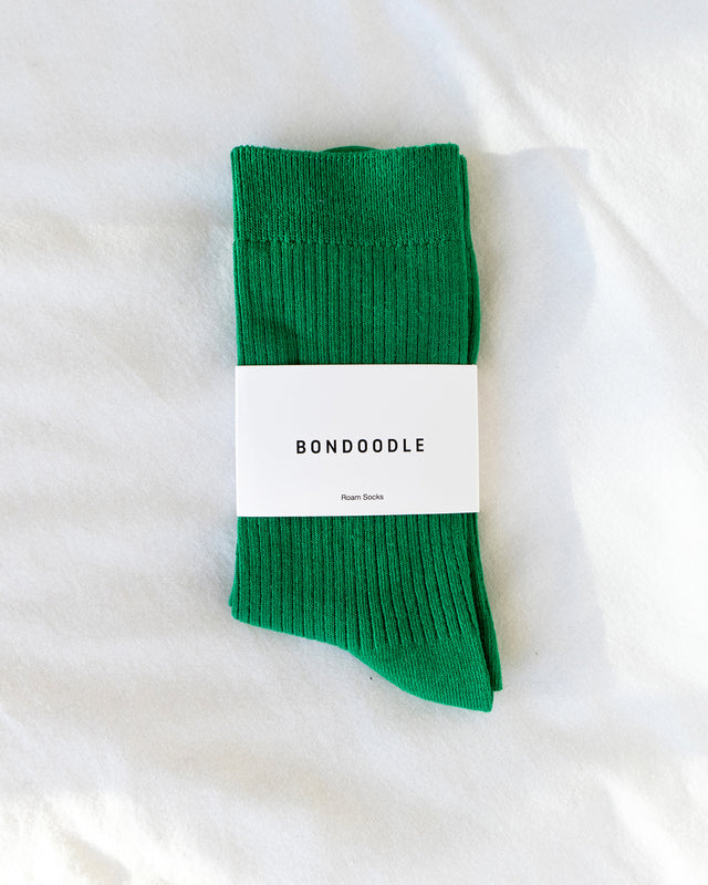 Premium cotton Roam socks in bright green