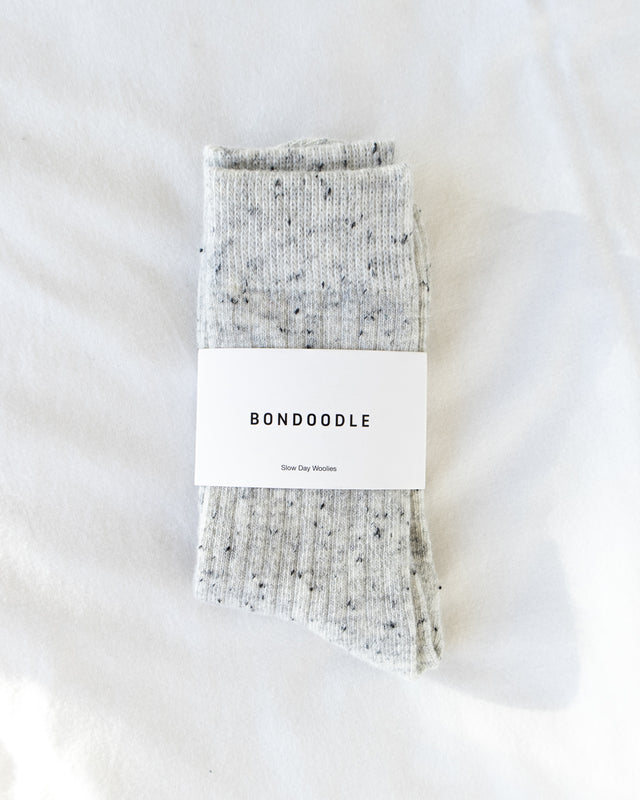 Premium merino wool  socks in light grey